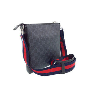 Gucci Shoulder Bag Supreme Crossbody Black GG Messenger